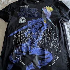 Dragon Ball ZBlack and Blue Super Saiyan Trunks T-Shirt BRAND NEW L